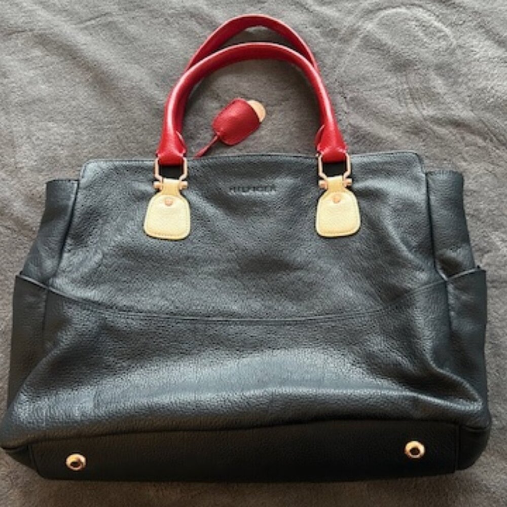 Hilfiger Blue Leather Tote